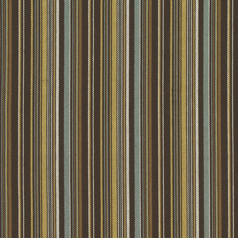 Schumacher Malibu Stripe Chocolate Fabric - Eade's Wallpaper