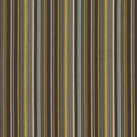 Schumacher Malibu Stripe Chocolate Fabric - Eade's Wallpaper