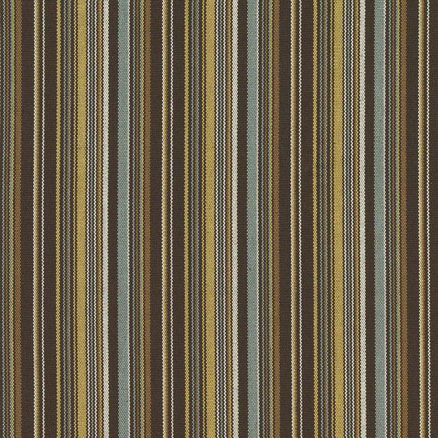 Schumacher Malibu Stripe Chocolate Fabric - Eade's Wallpaper