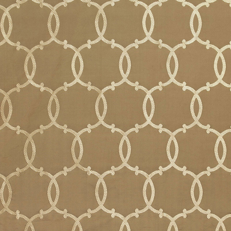 Schumacher Silk Tracery Mocha Fabric - Eade's Wallpaper