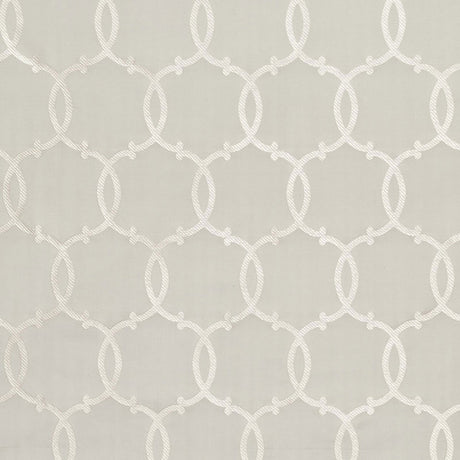 Schumacher Silk Tracery Pearl Fabric - Eade's Wallpaper