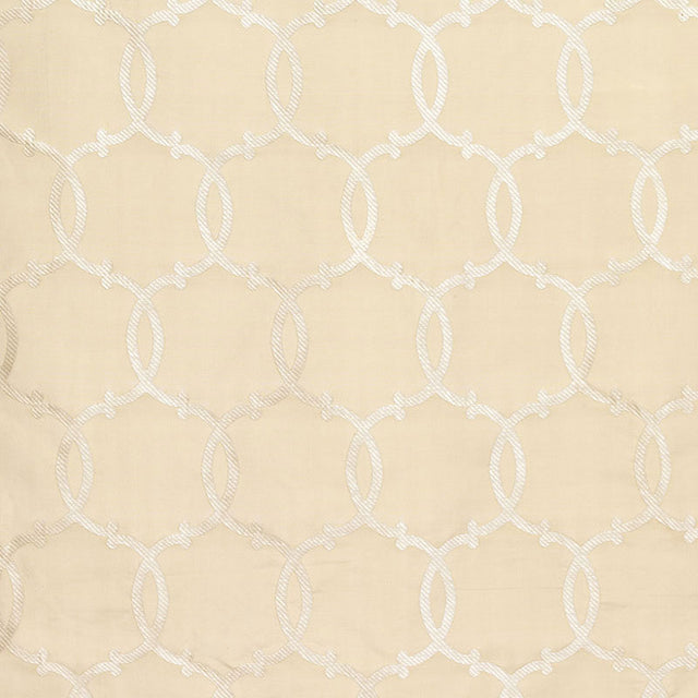 Schumacher Silk Tracery Alabaster Fabric - Eade's Wallpaper