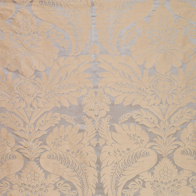 Schumacher 63731 BENNET SILK DAMASK in MINERAL Fabric - PEMB