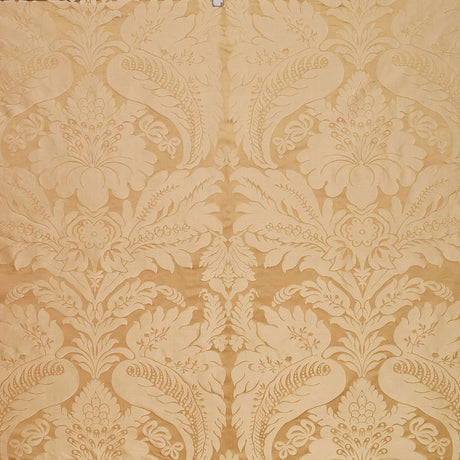 Schumacher 63733 BENNET SILK DAMASK in TRAVERTINE Fabric - P
