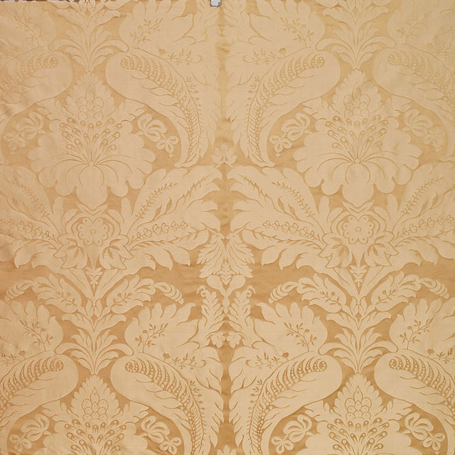 Schumacher 63733 BENNET SILK DAMASK in TRAVERTINE Fabric - P