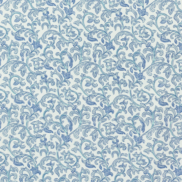 Schumacher 640B39 FLORES in DELFT Fabric - RAOUL TEXTILES