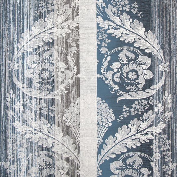 Galerie 64300 Blue Damask - Eade's Wallpaper