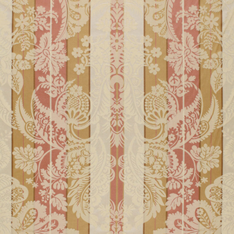 Schumacher Savannah Imberline Damask Rose Quartz Fabric - Eade's Wallpaper