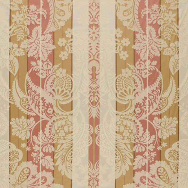 Schumacher Savannah Imberline Damask Rose Quartz Fabric - Eade's Wallpaper