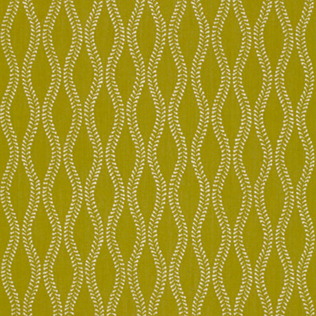 Schumacher Undulation Chartreuse Fabric - Eade's Wallpaper