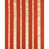 Schumacher Mandarin Silk Stripe Coral Fabric - Eade's Wallpaper