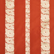 Schumacher Mandarin Silk Stripe Coral Fabric - Eade's Wallpaper