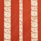 Schumacher Mandarin Silk Stripe Coral Fabric - Eade's Wallpaper