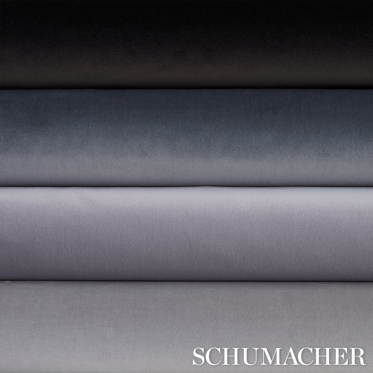 Schumacher 64533 GAINSBOROUGH VELVET in ZINC Fabric - PERFEC