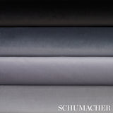 Schumacher 64533 GAINSBOROUGH VELVET in ZINC Fabric - PERFEC