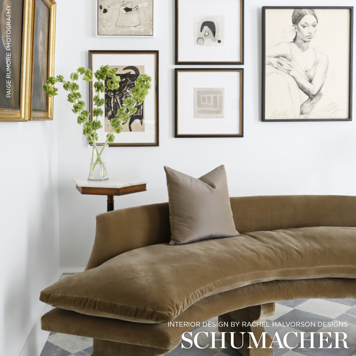 Schumacher 64552 GAINSBOROUGH VELVET in CHICKORY Fabric - PE