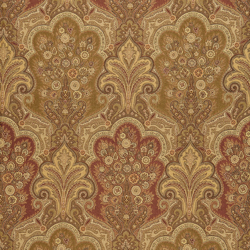 Schumacher New Castle Paisley Tuscan Fabric - Eade's Wallpaper