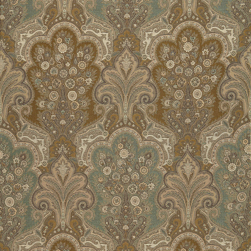 Schumacher New Castle Paisley Venetian Fabric - Eade's Wallpaper