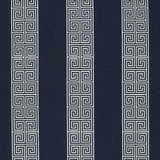 Schumacher Maiandros Weave Indigo Fabric - Eade's Wallpaper