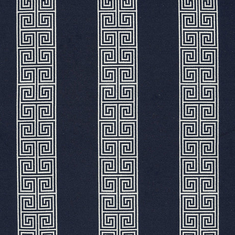 Schumacher Maiandros Weave Indigo Fabric - Eade's Wallpaper