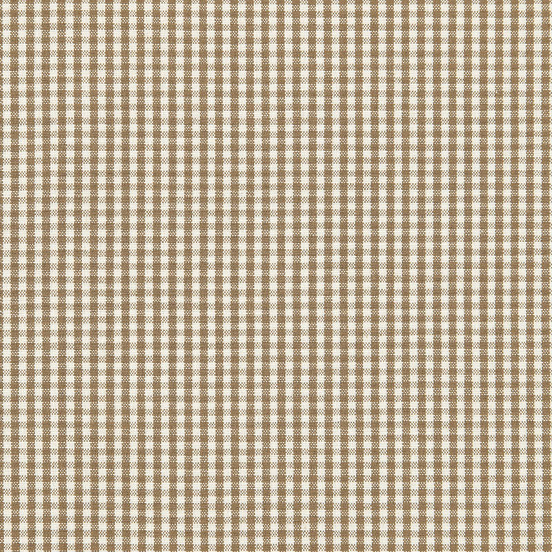 Schumacher Barnet Cotton Check Mocha Fabric