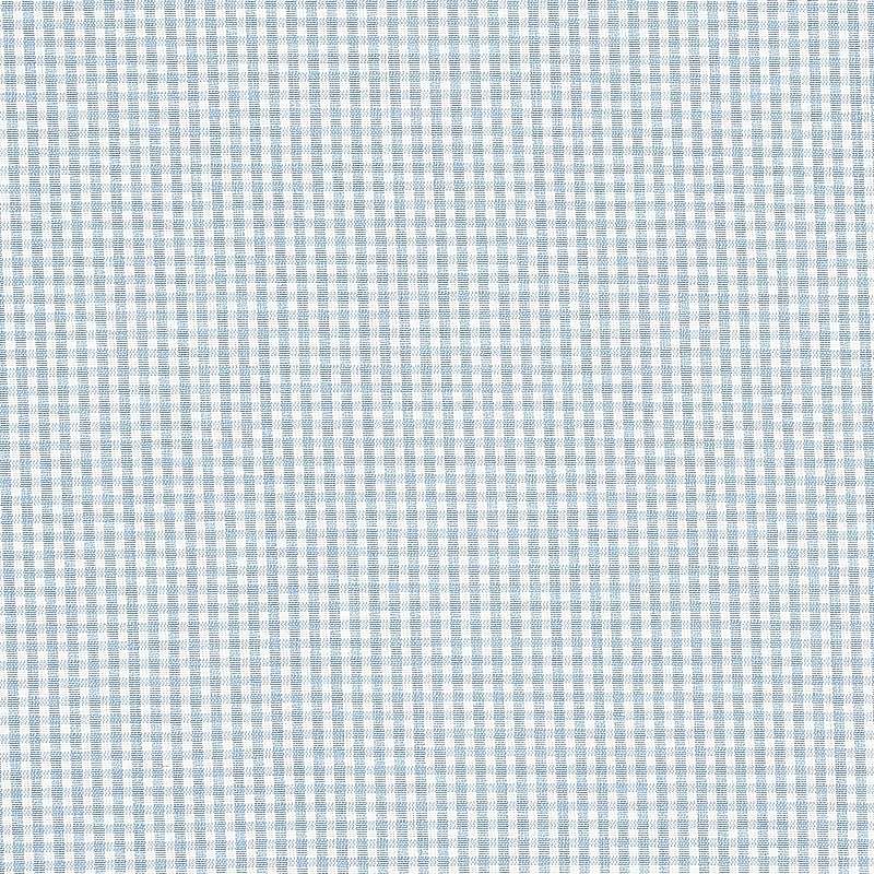 Schumacher Barnet Cotton Check Sky Fabric