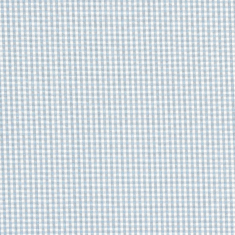 Schumacher Barnet Cotton Check Sky Fabric
