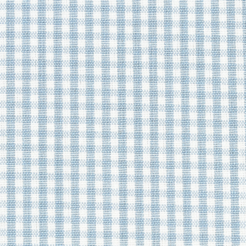 Schumacher Barnet Cotton Check Sky Fabric