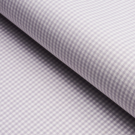 Schumacher Barnet Cotton Check Lilac Fabric