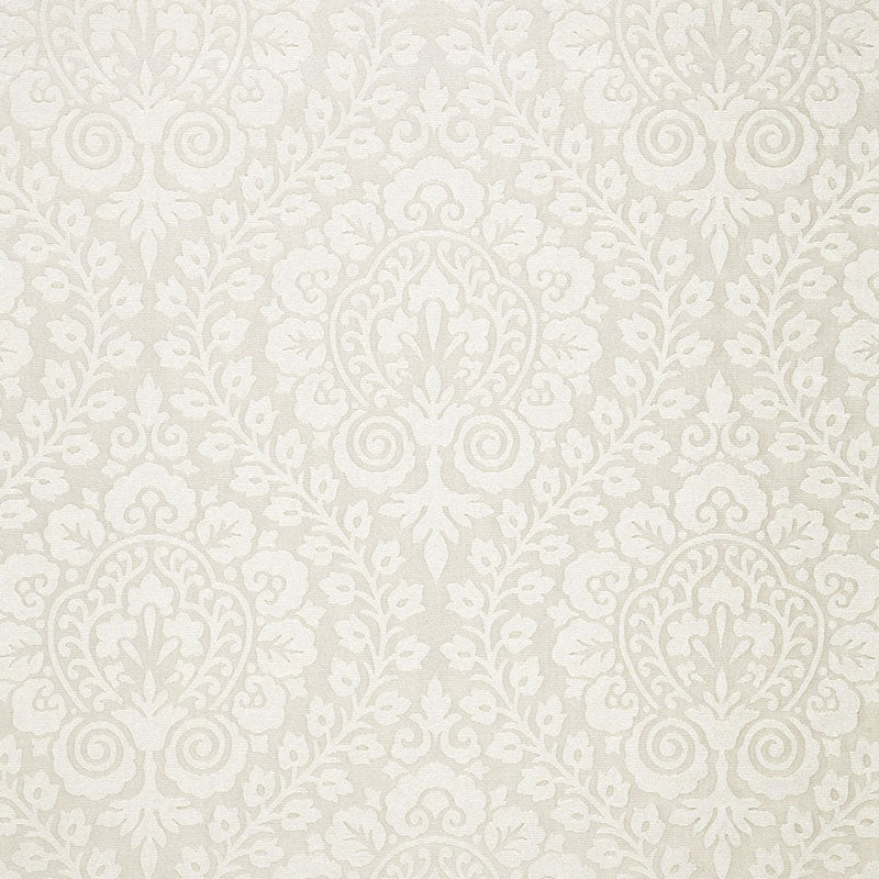 Schumacher Amalfi Damask Indoor/Outdoor Natural Fabric