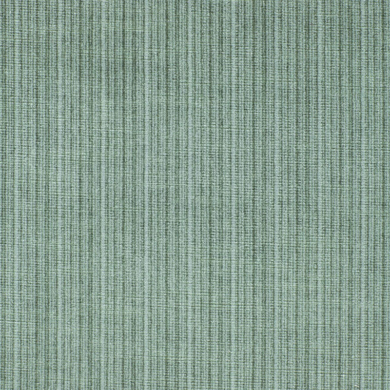 Schumacher Antique Strie Velvet Aqua Fabric