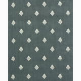 Schumacher Lorenzo Embroidery Midnight Fabric - Eade's Wallpaper