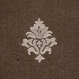 Schumacher Lorenzo Embroidery Coffee Bean Fabric - Eade's Wallpaper