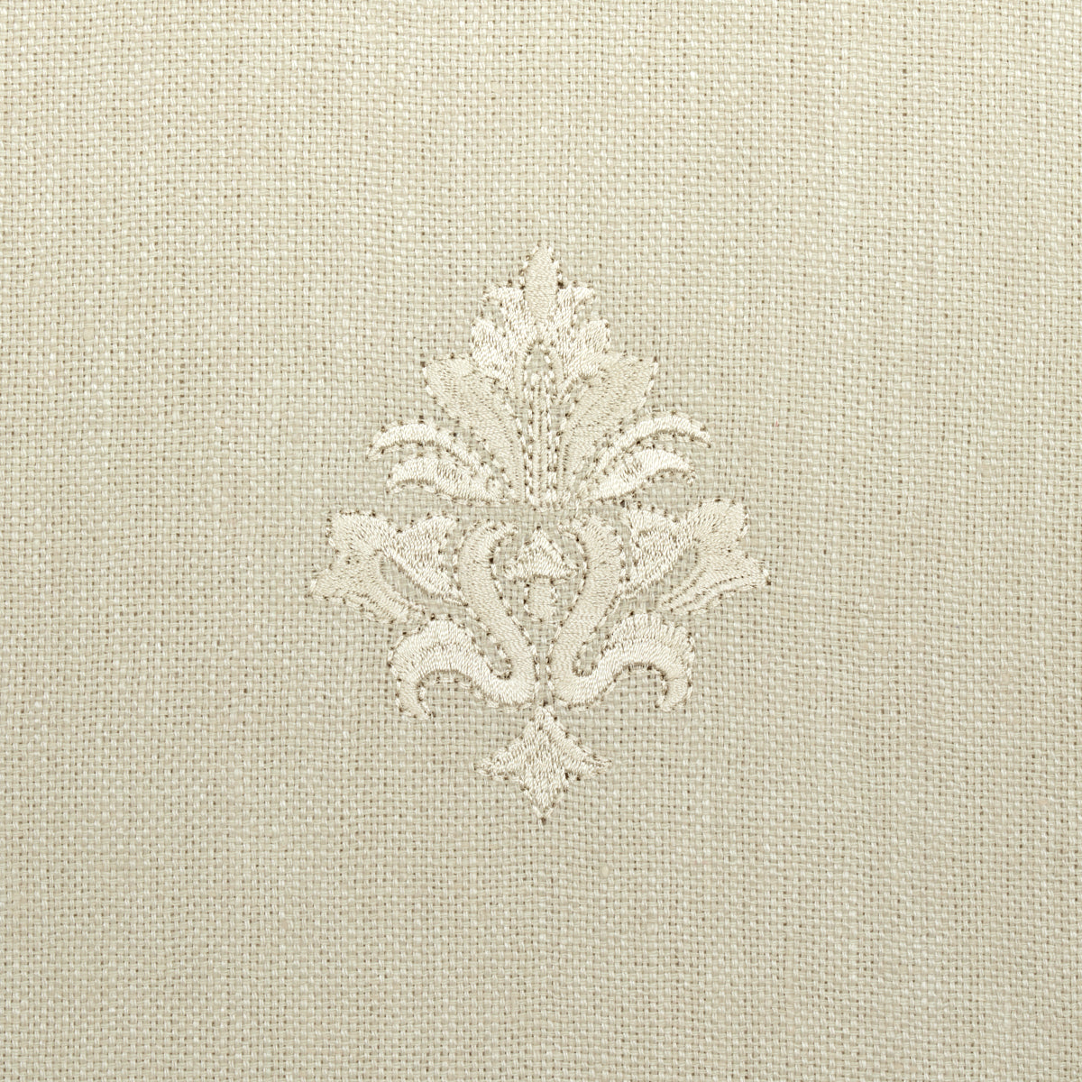 Schumacher Lorenzo Embroidery Natural Fabric - Eade's Wallpaper