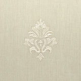 Schumacher Lorenzo Embroidery Natural Fabric - Eade's Wallpaper