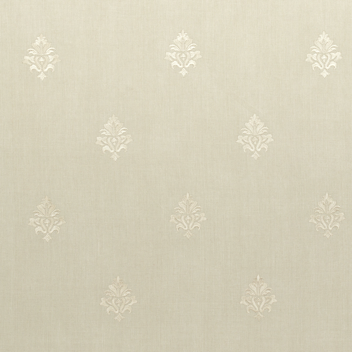 Schumacher Lorenzo Embroidery Natural Fabric - Eade's Wallpaper