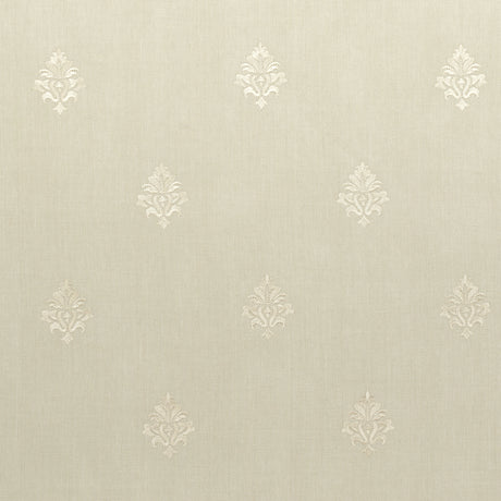 Schumacher Lorenzo Embroidery Natural Fabric - Eade's Wallpaper