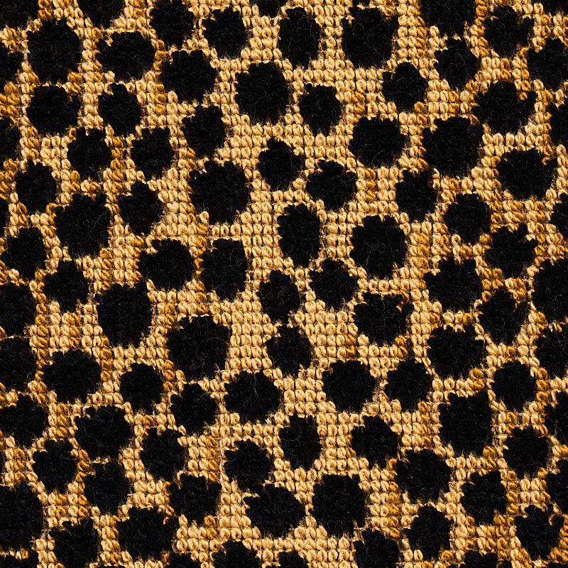 Schumacher Nakuru Linen Velvet Leopard Fabric - Eade's Wallpaper