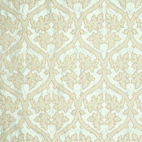 Schumacher Ravenna Embroidery Mineral Fabric - Eade's Wallpaper