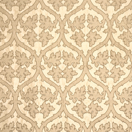 Schumacher Ravenna Embroidery Camel Fabric - Eade's Wallpaper