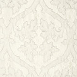Schumacher Ravenna Embroidery Silver Fabric - Eade's Wallpaper