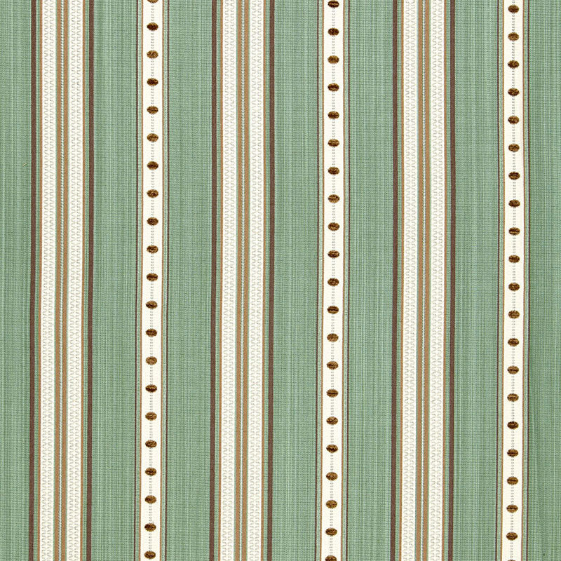 Schumacher Francesca Stripe Aqua Fabric