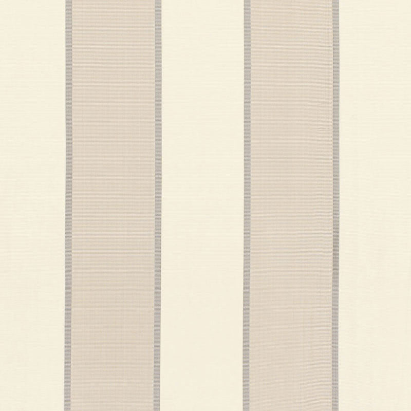 Schumacher Montebello Stripe Platinum Fabric - Eade's Wallpaper