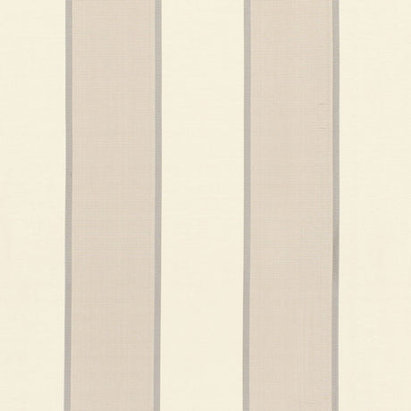 Schumacher Montebello Stripe Platinum Fabric - Eade's Wallpaper