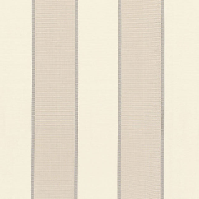 Schumacher Montebello Stripe Platinum Fabric - Eade's Wallpaper