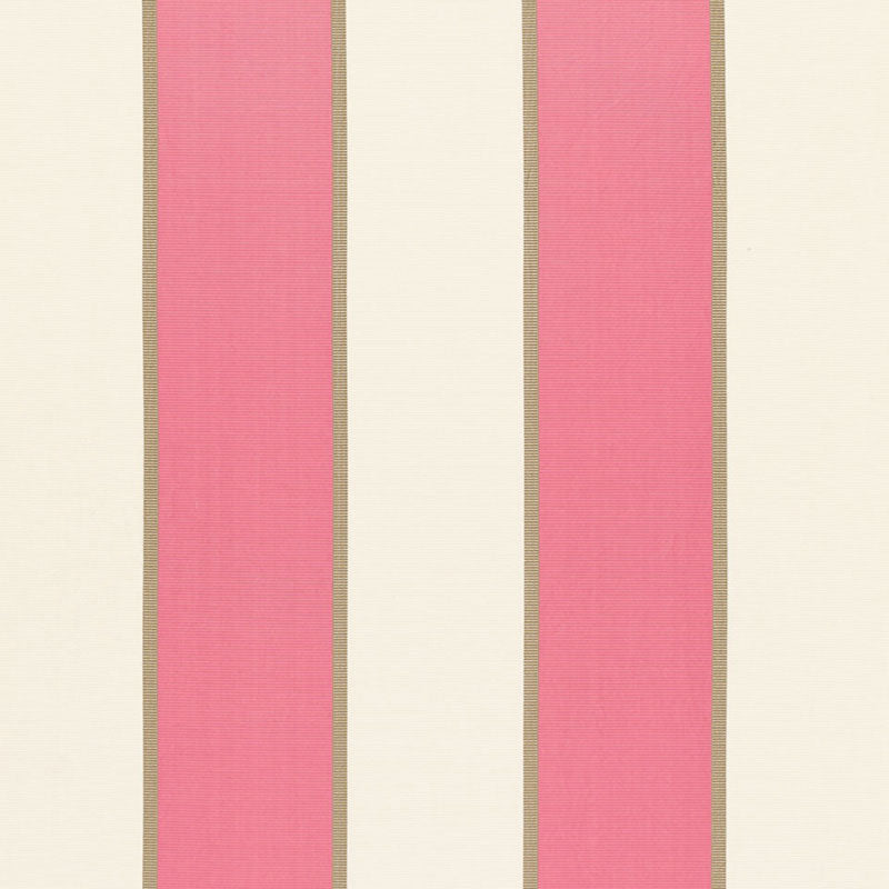 Schumacher Montebello Stripe Berry Fabric - Eade's Wallpaper