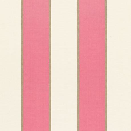 Schumacher Montebello Stripe Berry Fabric - Eade's Wallpaper