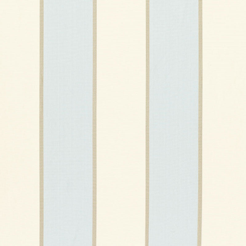 Schumacher Montebello Stripe Azure Fabric - Eade's Wallpaper