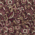 Schumacher Velours Oriental Aubergine Fabric - Eade's Wallpaper