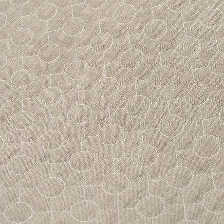 Schumacher 65000 ARLES EMBROIDERY in GREIGE Fabric - AU NATU